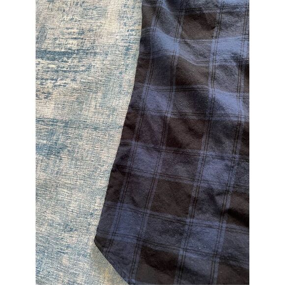Five Four Black Blue Plaid Flannel Button Front Shirt Men's Medium - Picture 6 of 8